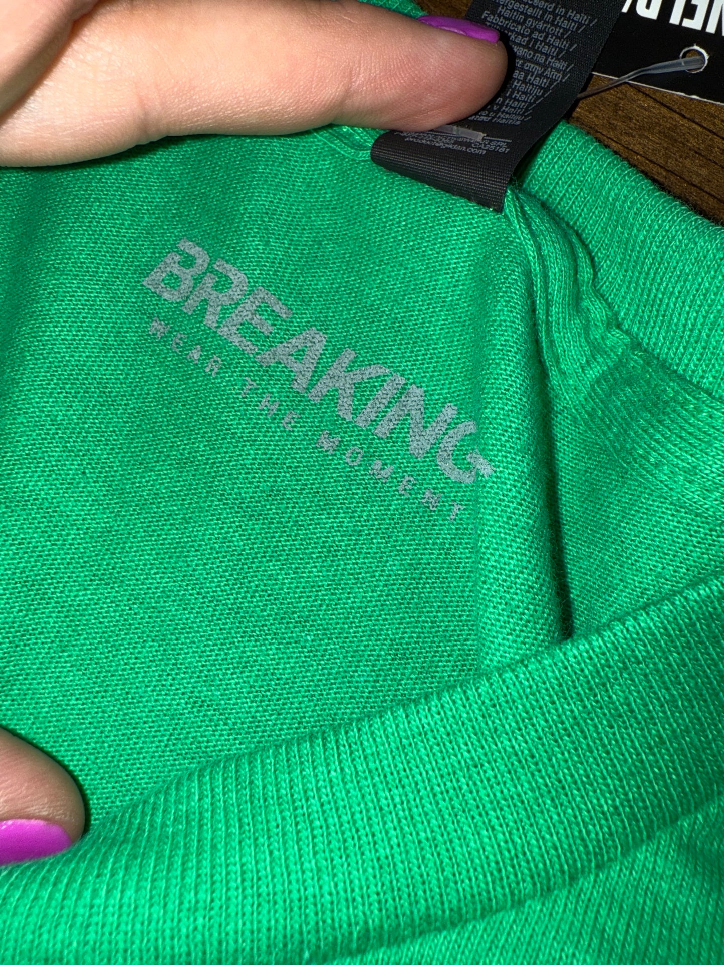NWT Breakline (Large) Brand New Hurts NFLPA Green Graphic T-Shirt