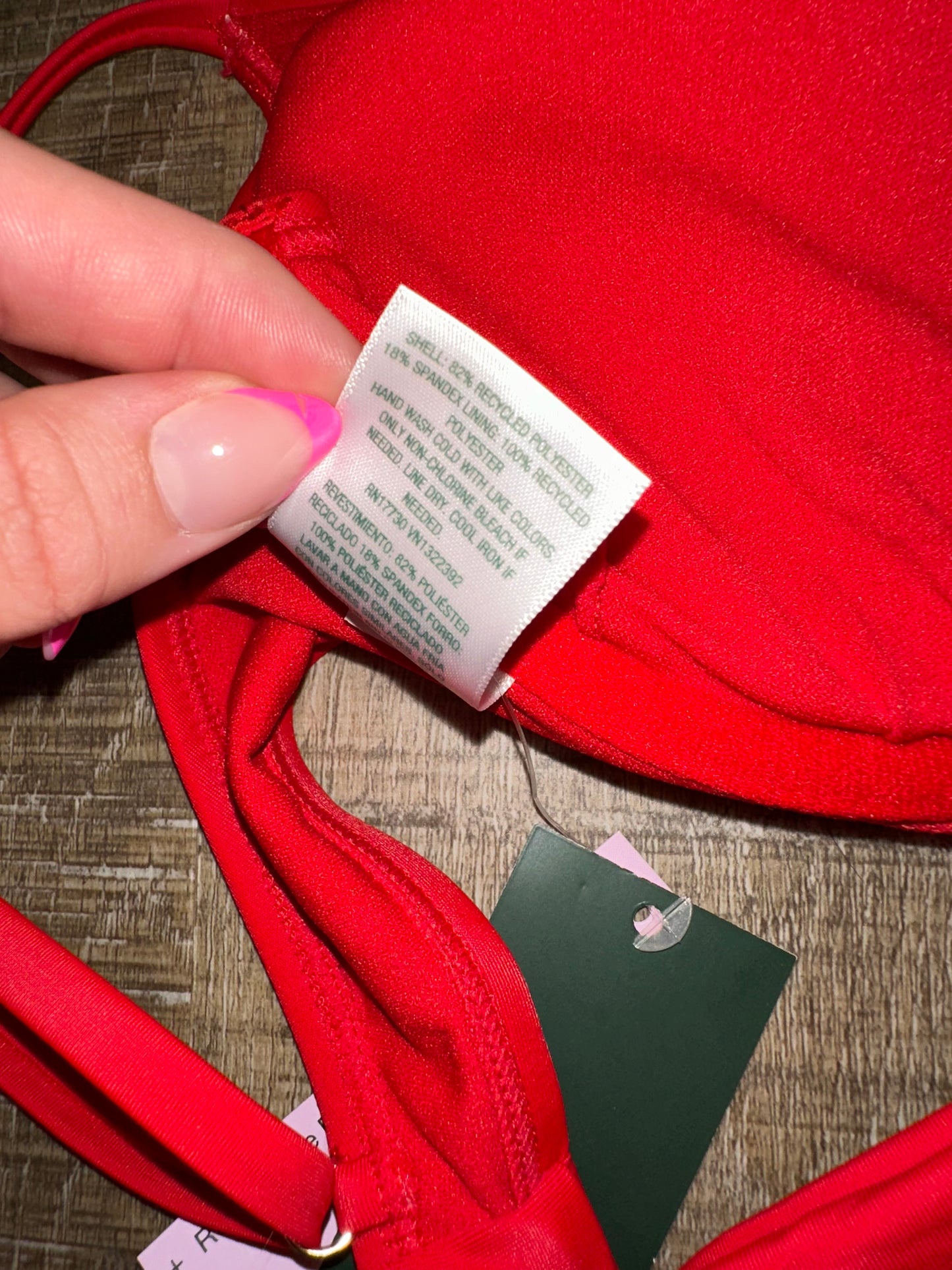 NWT Wild Fable (Medium) Brand New Red Balconette Bikini Top