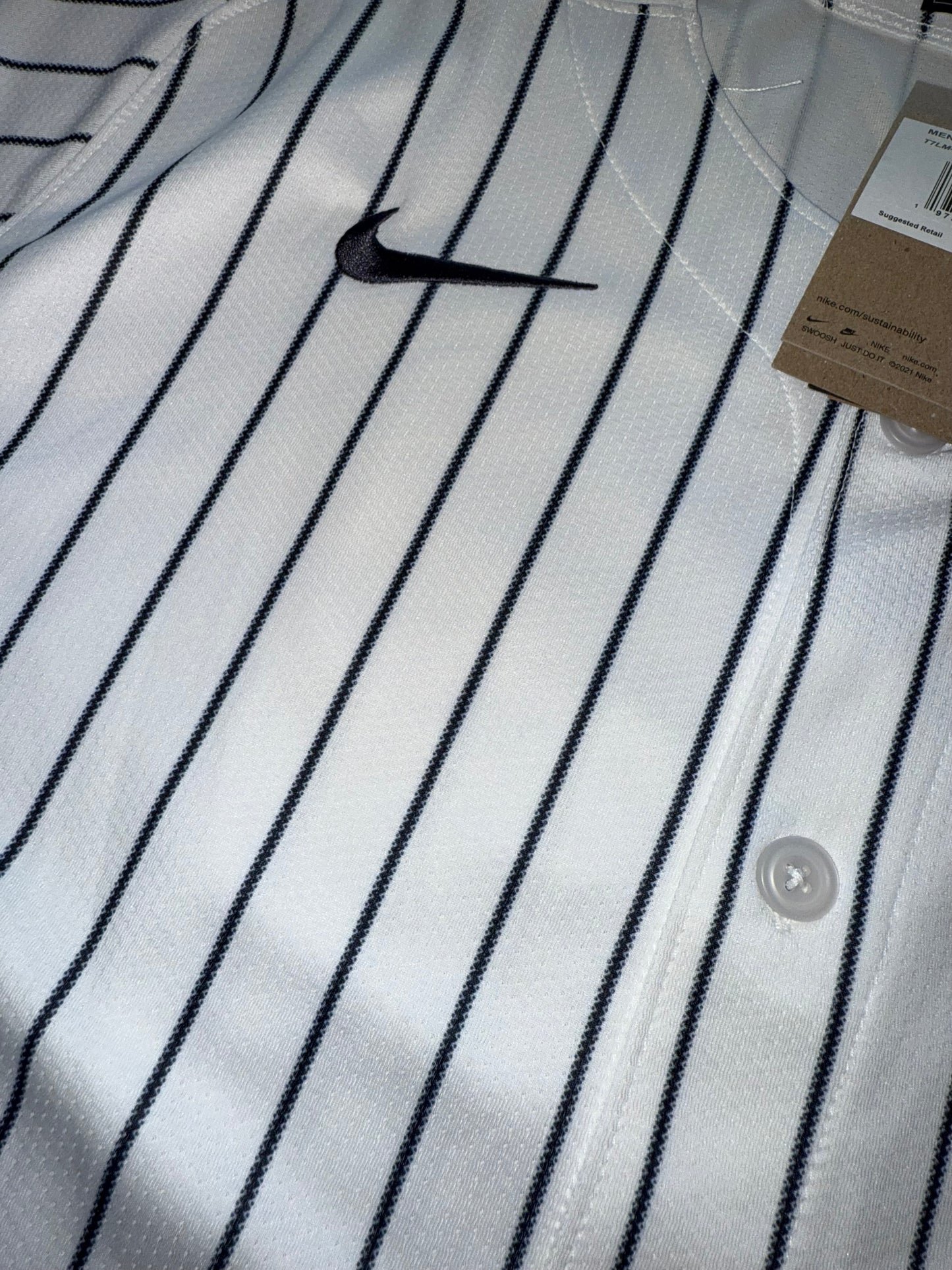 NWT Nike (XXL) Brand New Yankees #48 Striped Button Up Jersey