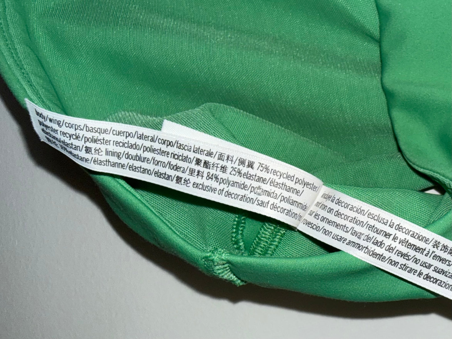 PINK Victoria's Secret (XXL) Green/Yellow 'Goal Oriented Pink Wellness Club' Bra
