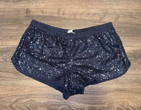 Victoria's Secret (Medium) Navy Blue Sequin Shorts