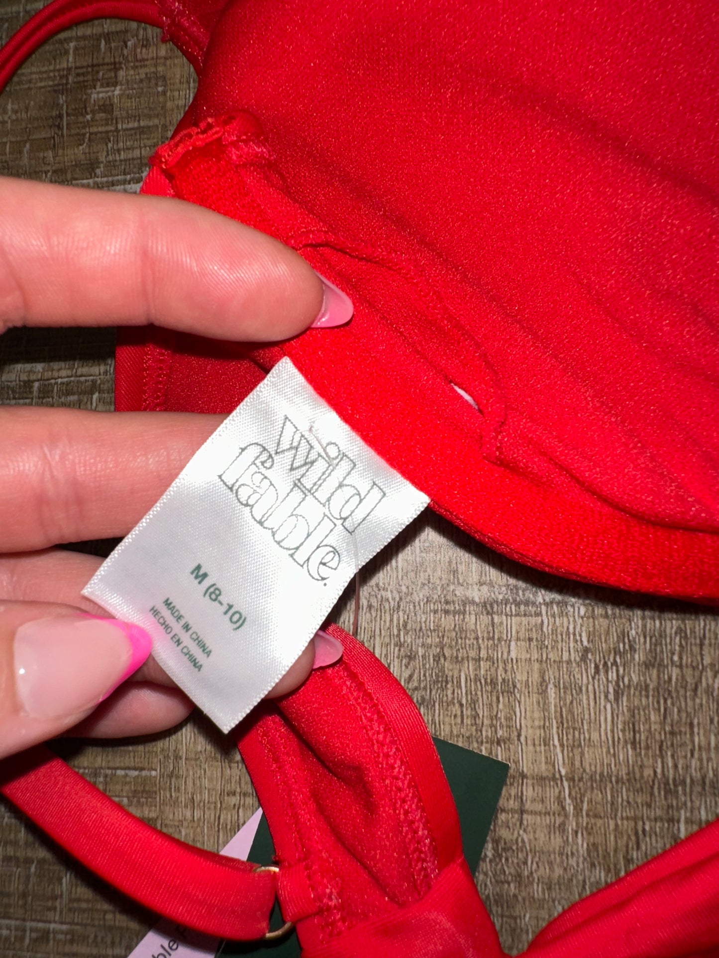 NWT Wild Fable (Medium) Brand New Red Balconette Bikini Top