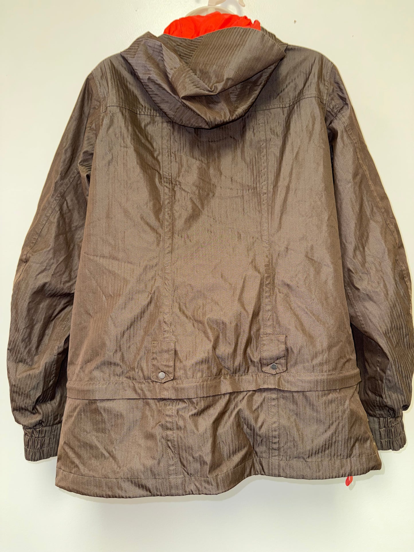 Burton Racing (Medium) Brown Button Up Coat with Zipped Bottom Half