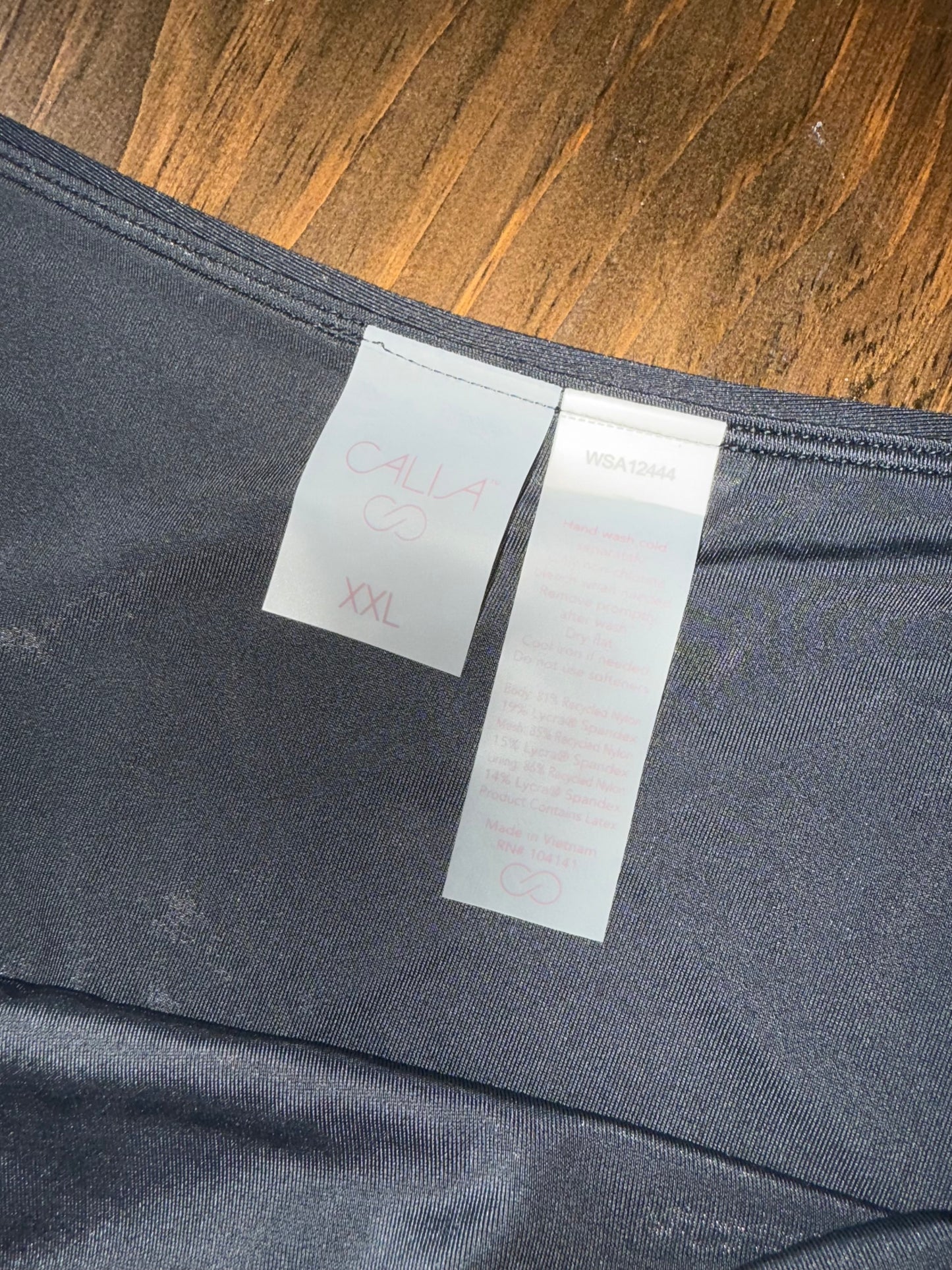 NWT Calia (XXL) Brand New Black High Rise High Leg Swim Bottoms