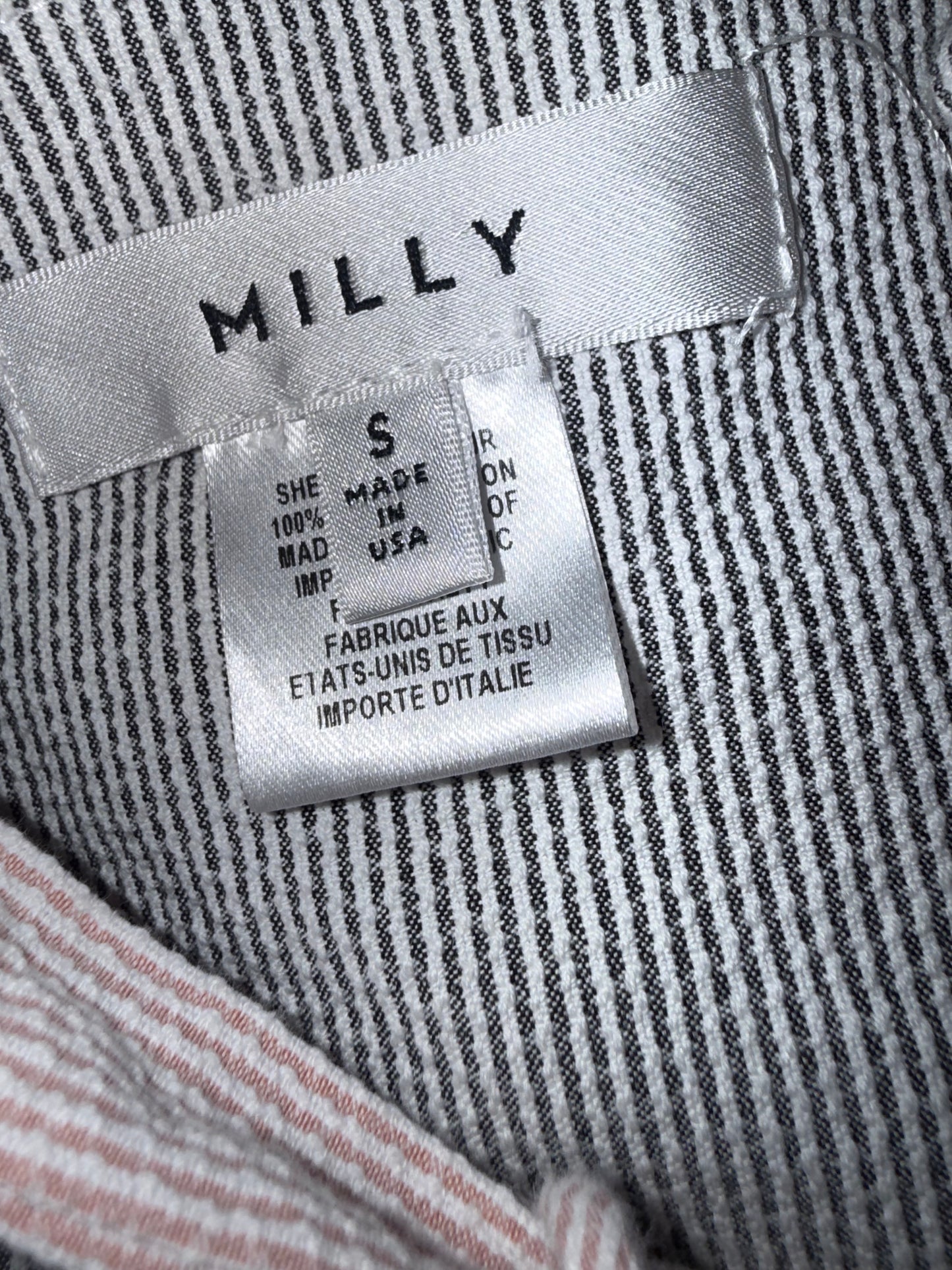 Milly (Small) Pink Ribbed Cropped Tank with Tied Back