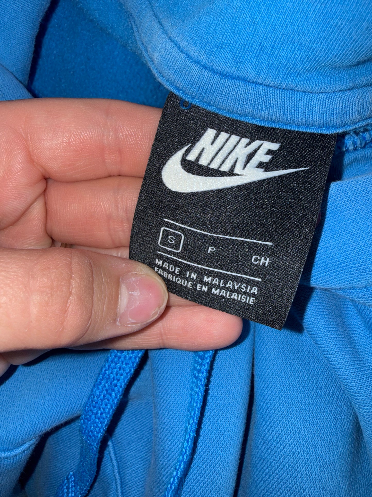 Nike (Small) Blue Pullover Hoodie