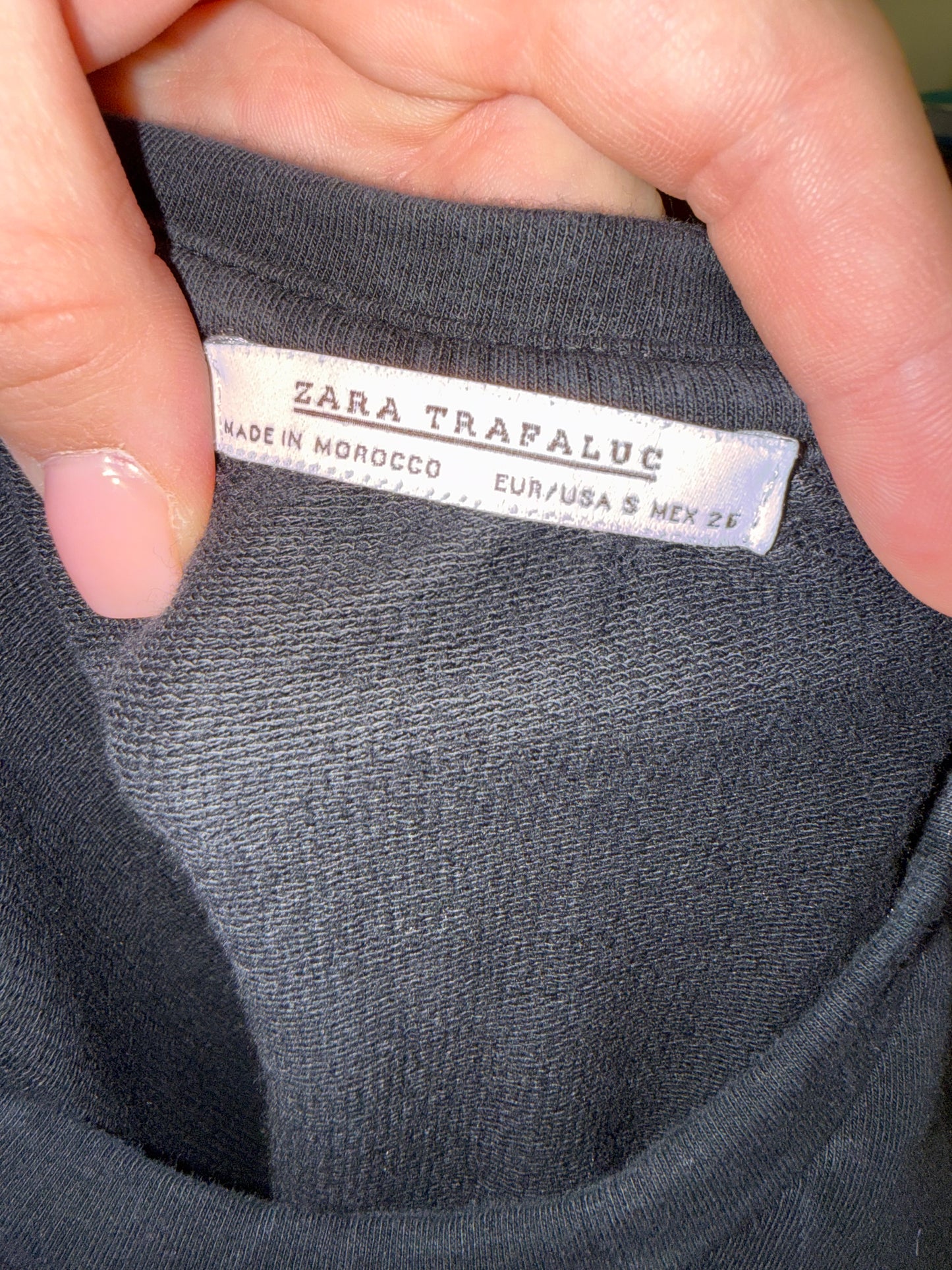 Zara Trafaluc (Small) Black Flowy Loose Fit Blouse