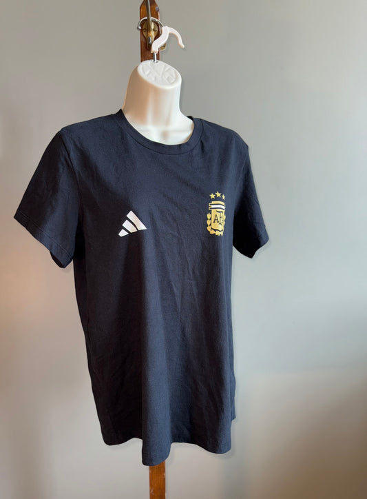NWT Adidas (Medium) Brand New Black Argentina Regular Fit T-Shirt