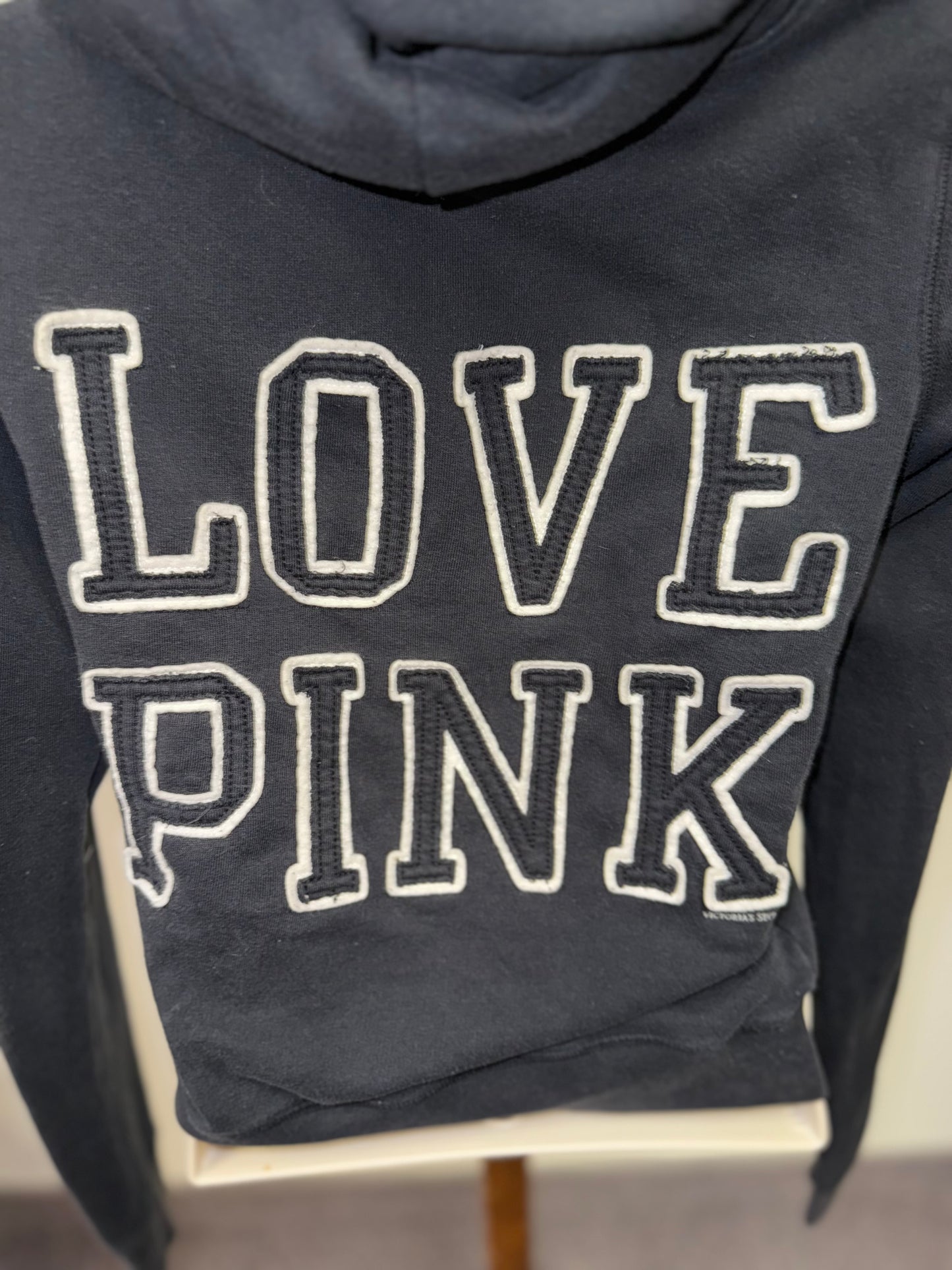 PINK Victoria's Secret (XS) Black/White Full Zip Up Jacket