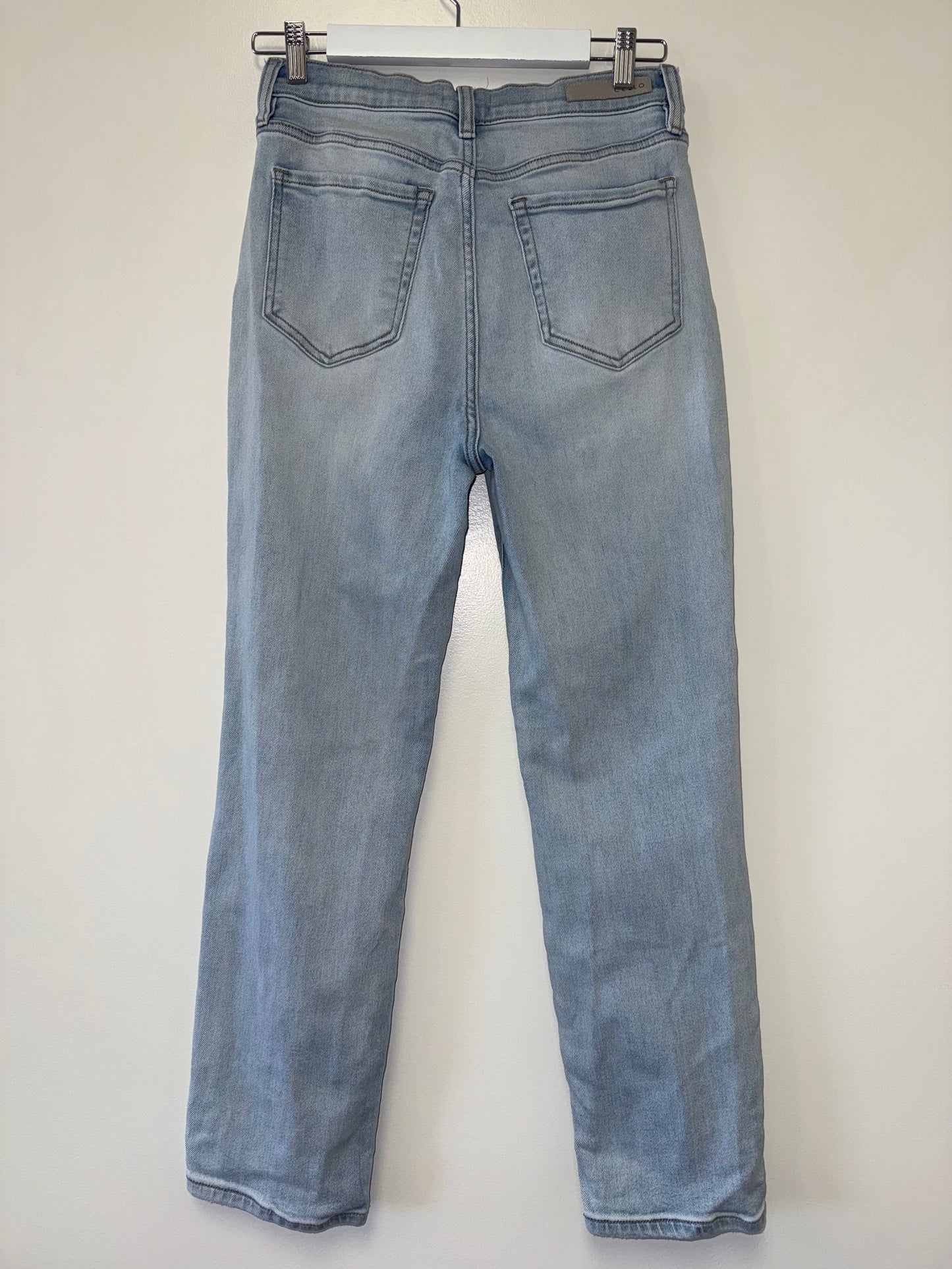 Cello (9) Light Blue Straight-Leg Distressed Jeans