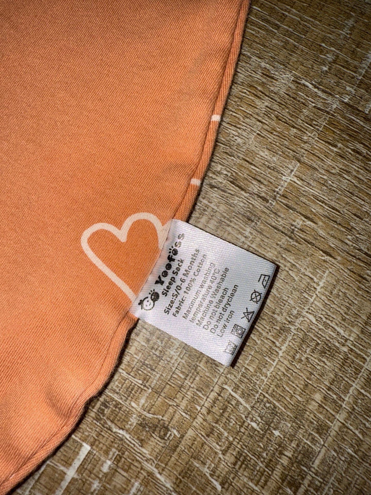 Yoofoss (0-6 Months) Orange Rainbow/Stars Pattern Sleep Sack