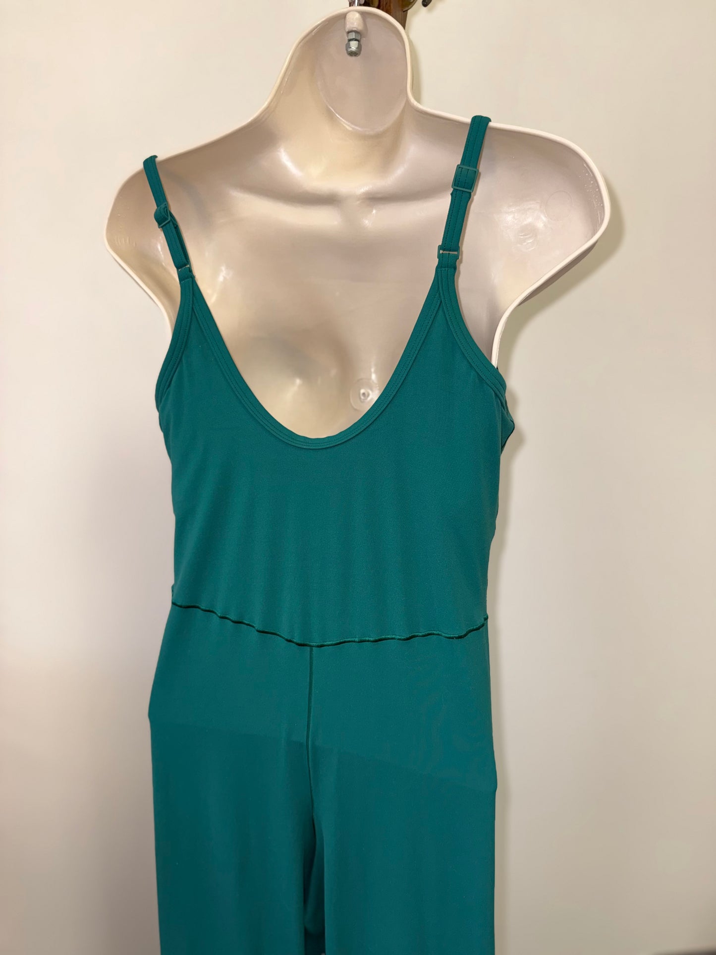 Aerie (Large) Green Real Me Flare Jumpsuit