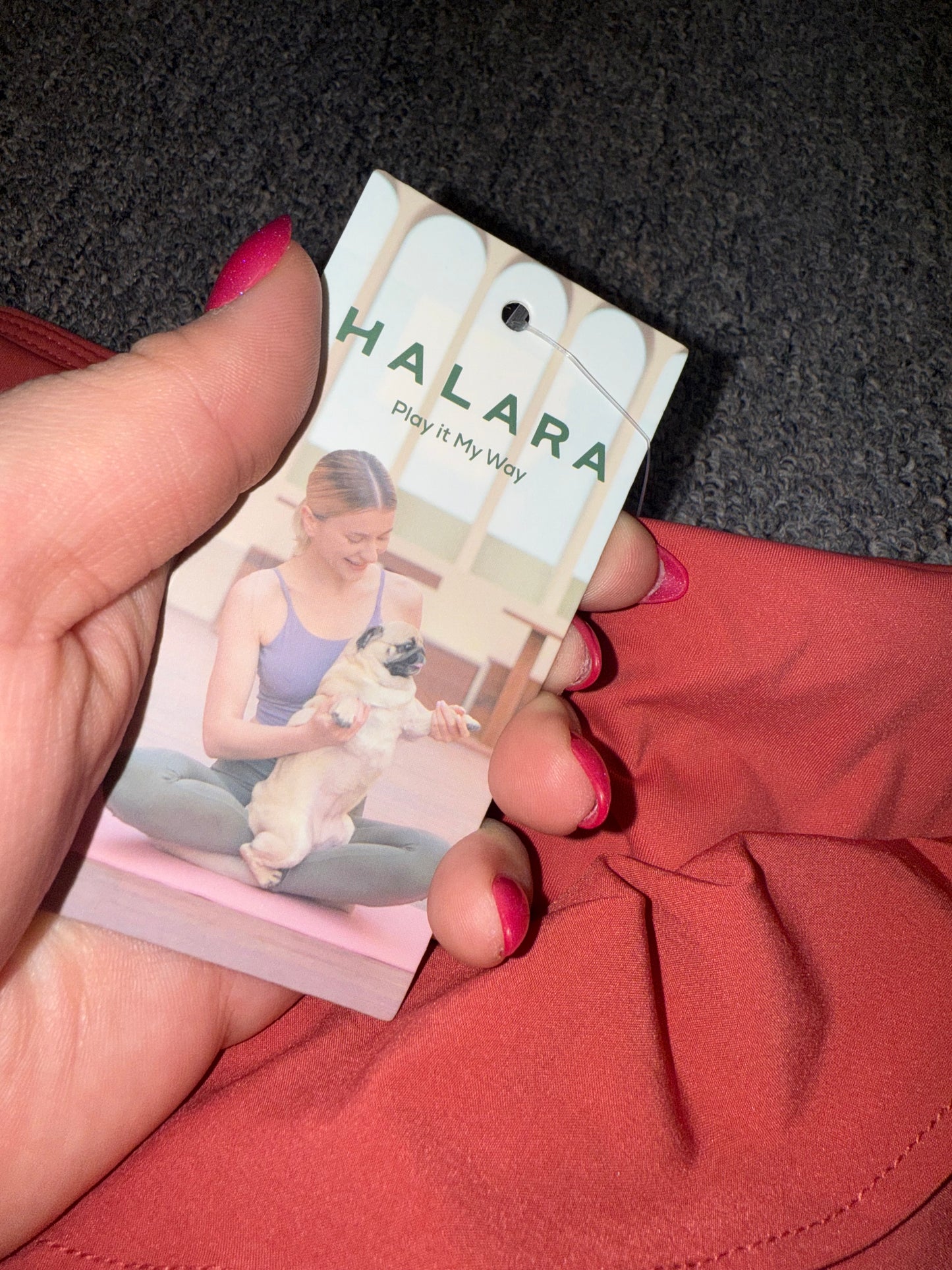 NWT Halara (2X) Brand New Orange High Rise Breezeful Asymmetrical Skort