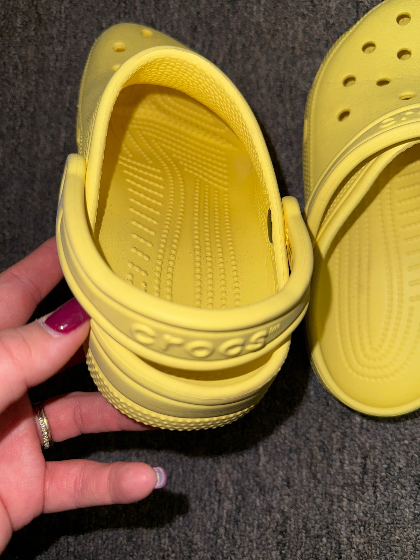Crocs (7 Women's OR 5 Men's) Yellow Crocs