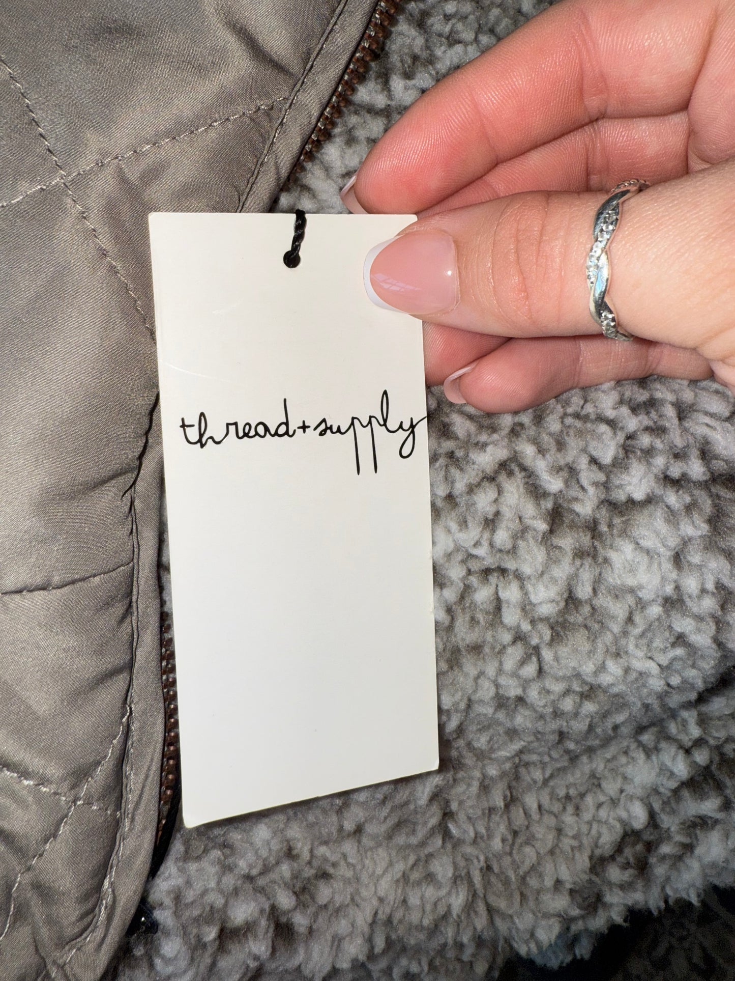 NWT Thread & Supply (Small) Brand New Reversible Fuzzy Vest