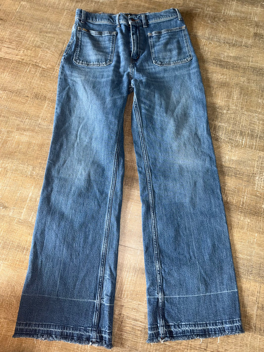 Polo Ralph Lauren (30R) Denim Bootcut Jeans with Frayed Bottom Hem