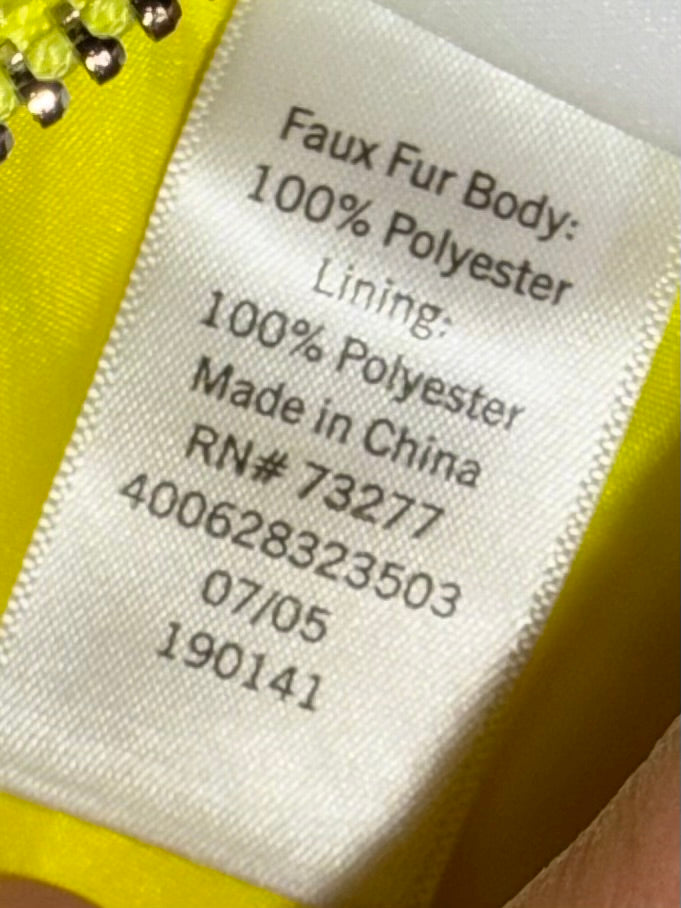 NWT Crayola Brand New Yellow Sherpa Waist Fanny Pack
