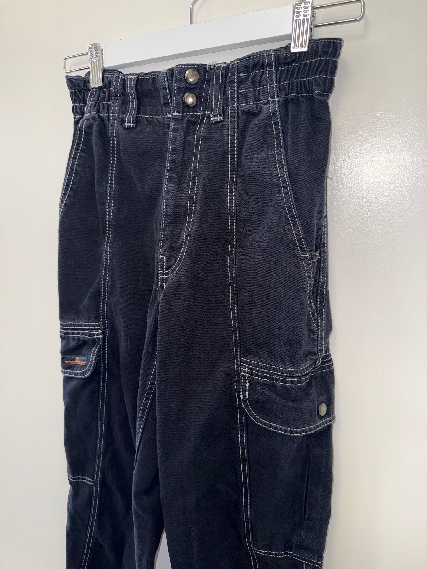 BDG (24) Black Denim Cargo Relaxed Skate Jeans