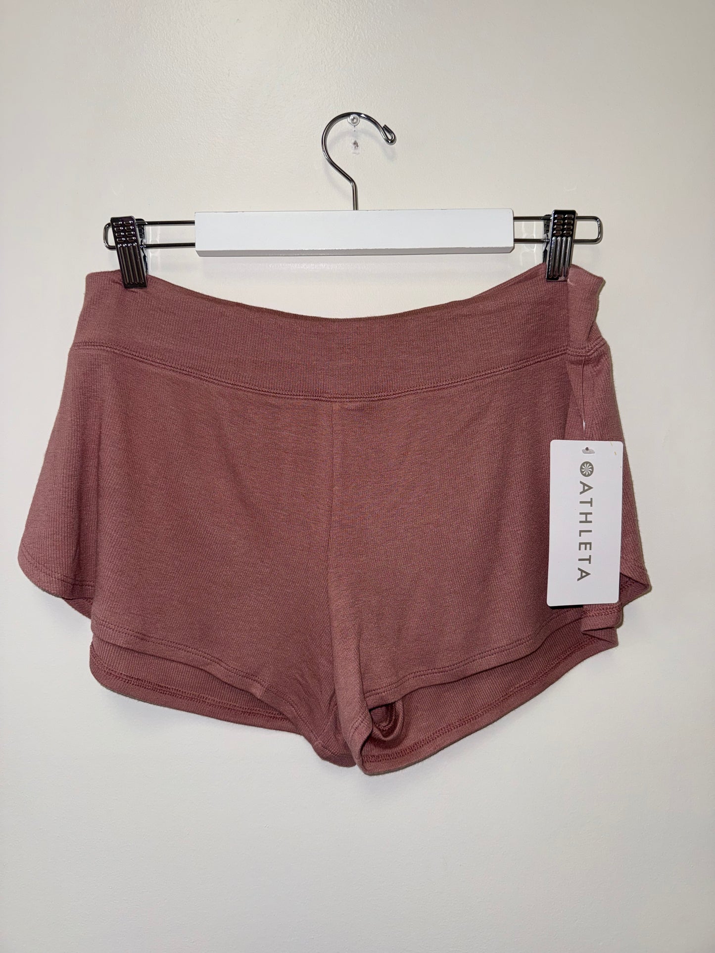 NWT Athleta (Medium) Brand New Blush Pink Well Rested Rib Sleep Short