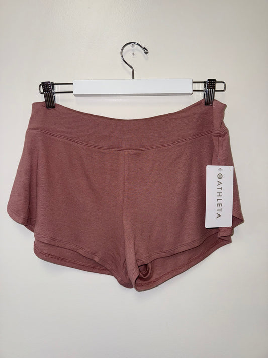 NWT Athleta (Medium) Brand New Blush Pink Well Rested Rib Sleep Short