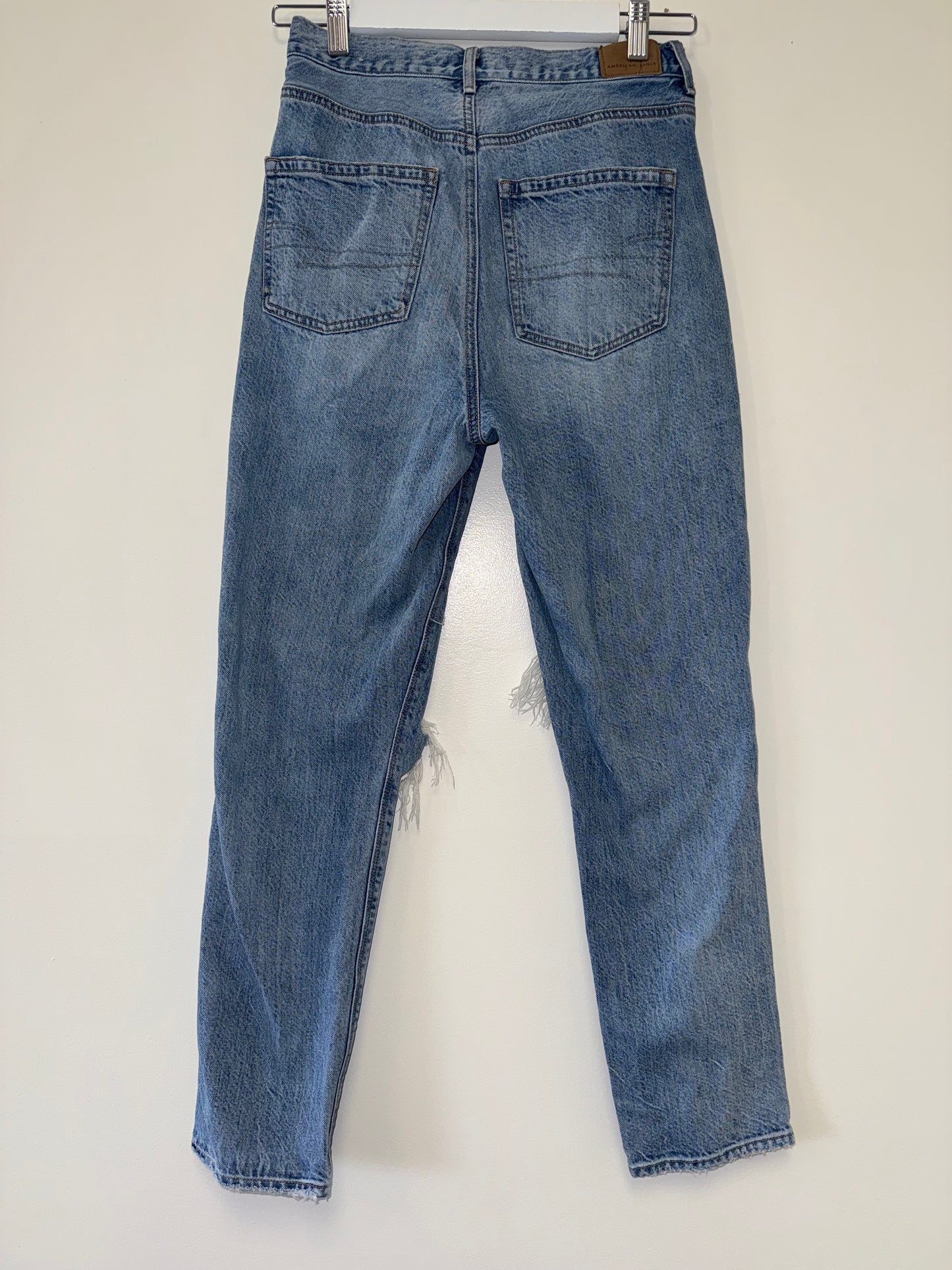 American Eagle (2) Distressed Denim Highest Rise Mom Jeans