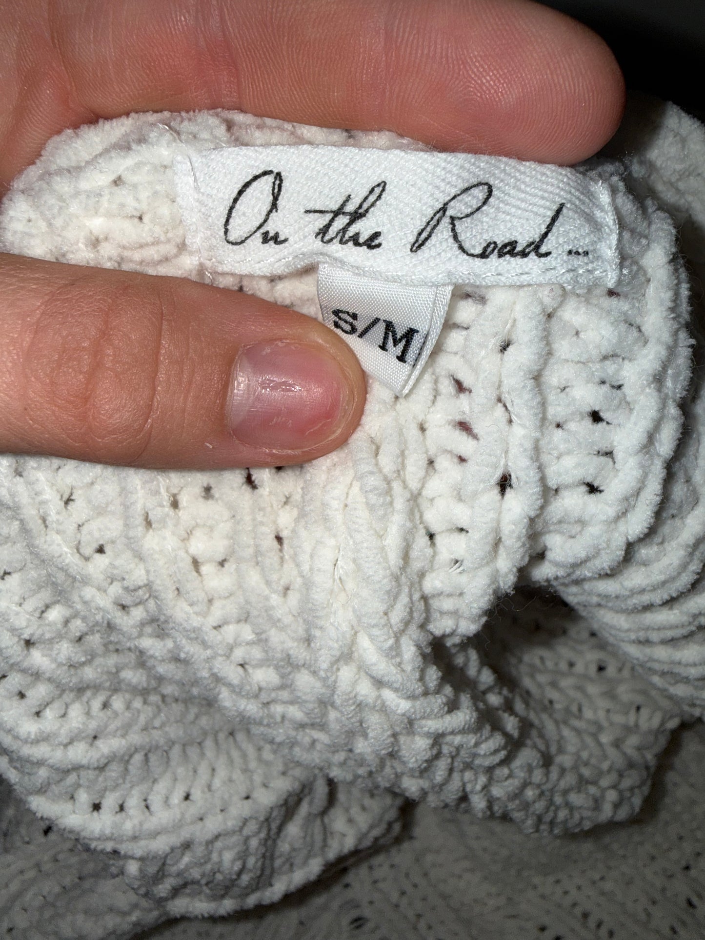 On The Road (Small//Medium) Cream Soft Cable Knit Open Sweater Cardigan