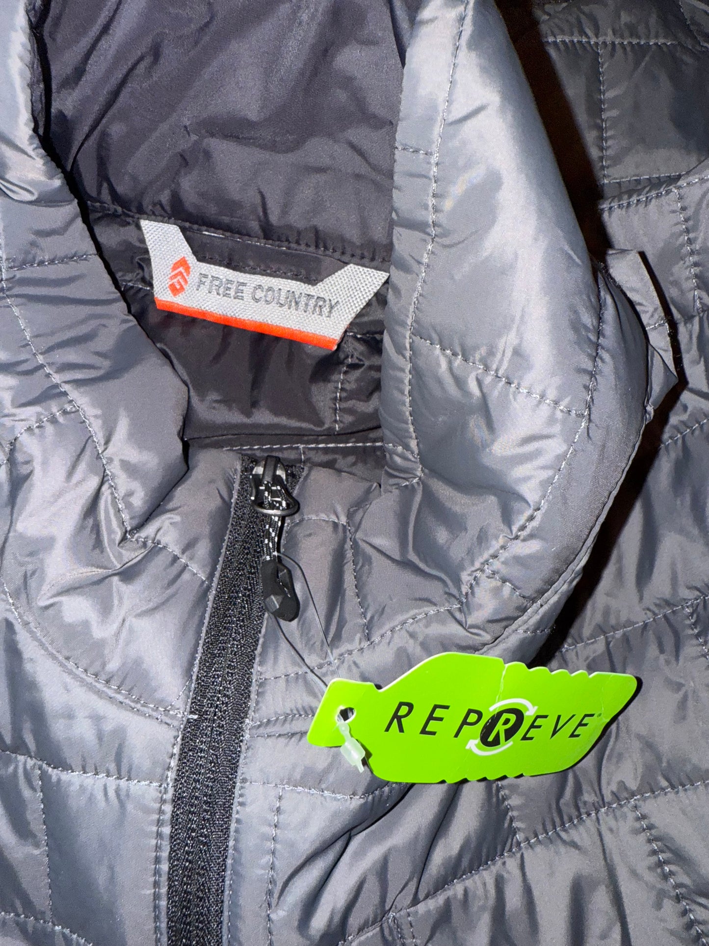 NWT Free Country (Small) Brand New Grey Lightweight Puffer Coat