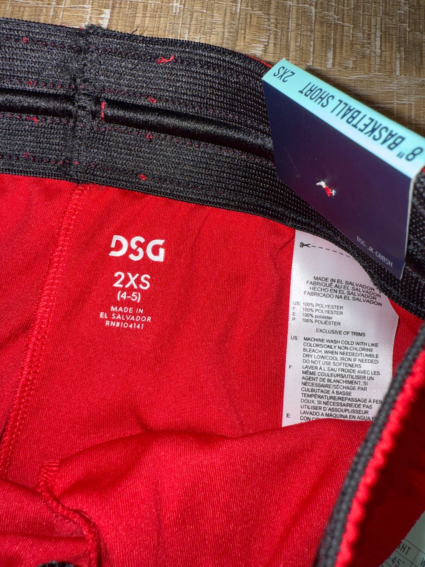 NWT DSG (2XS) Brand New Red Basketball Shorts