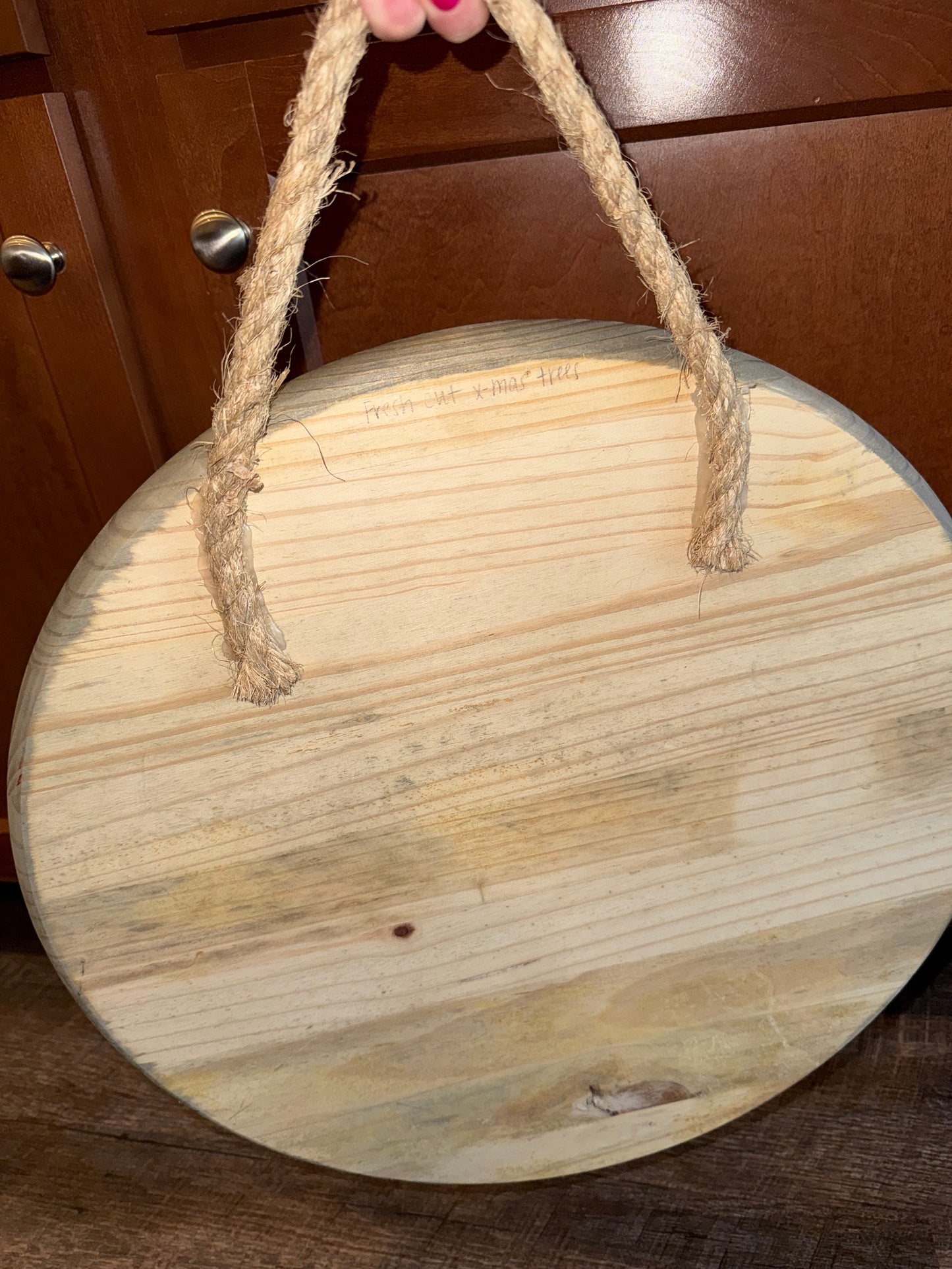 Handmade Christmas Wooden Sign for Front Door