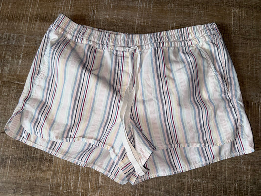 Loft (Medium) Colorful Striped Drawstring Running Short Shorts