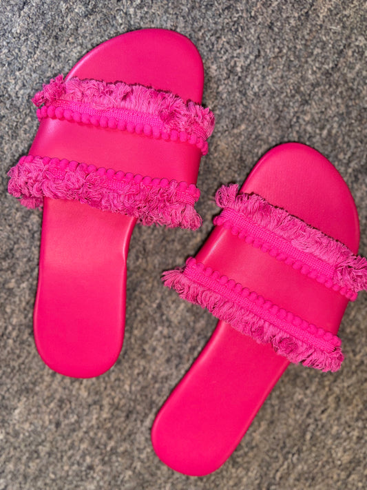 Pink Sandals Size 8