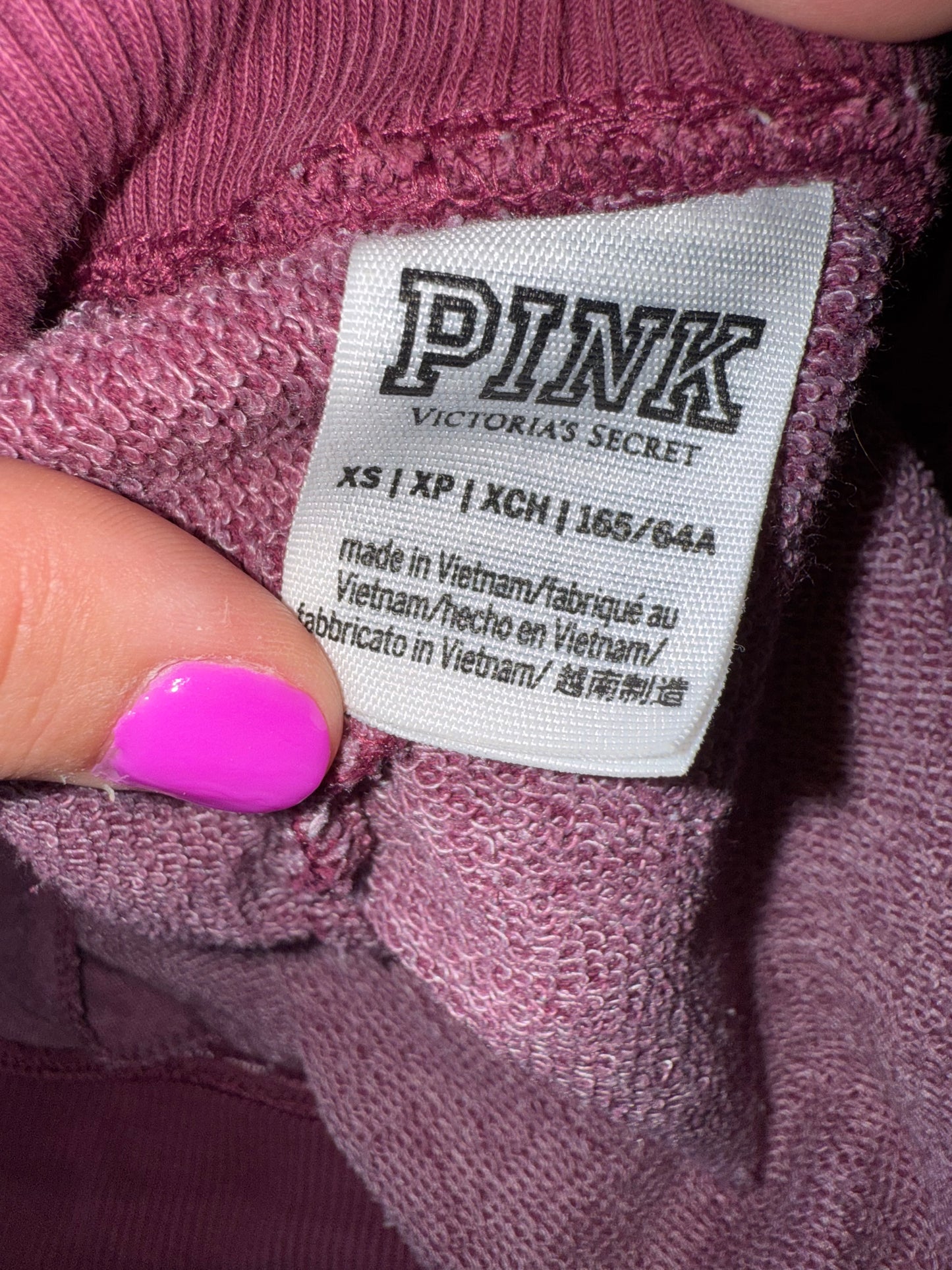 PINK Victoria's Secret (XS) Maroon Jogger Sweatpants