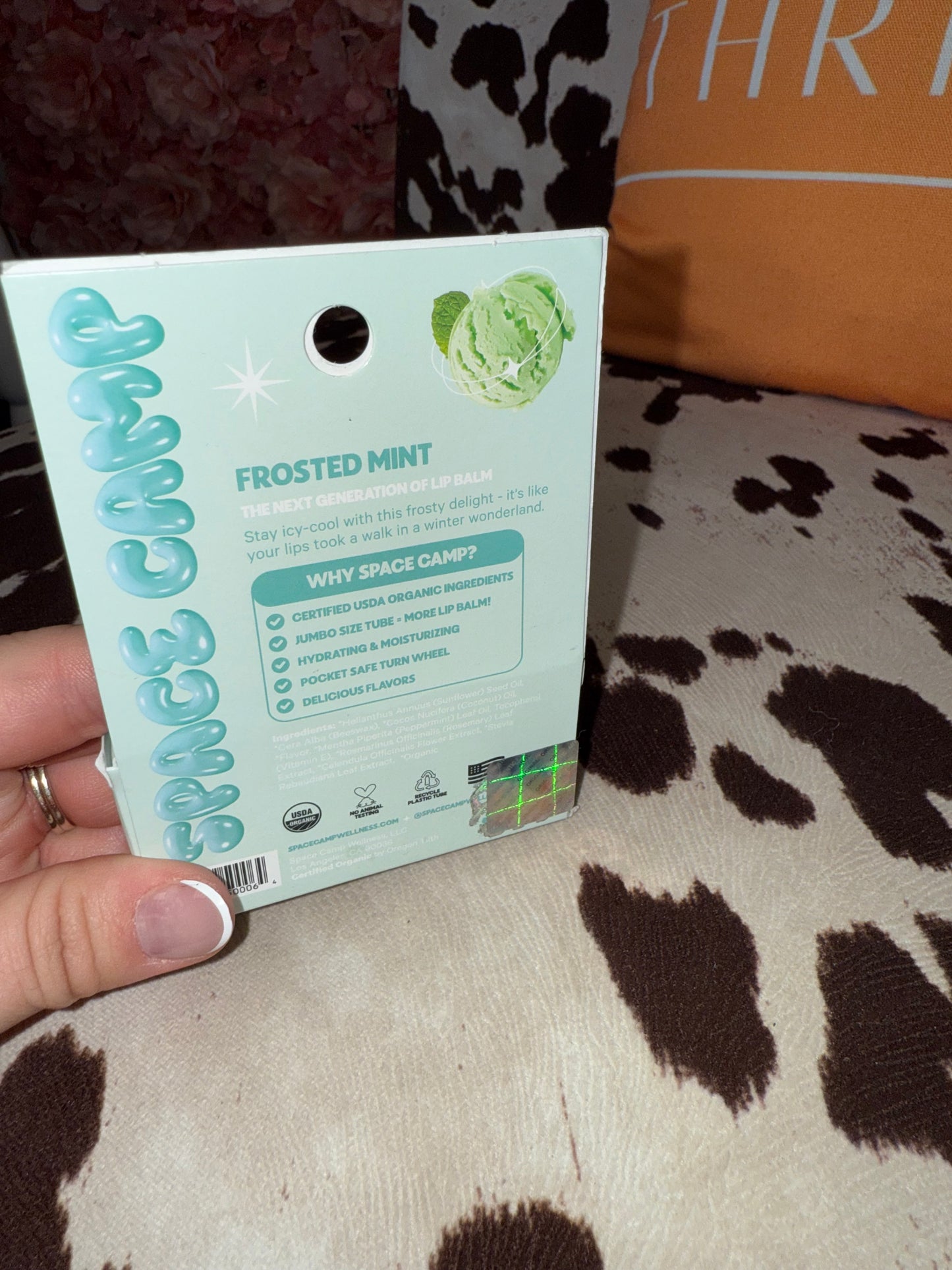Brand New Space Camp 2 Piece Frosted Mint Organic Lip Balm