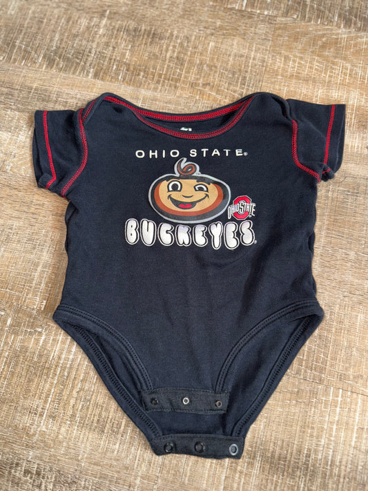 Team Athletics (12 Months) Black Ohio State Onesie