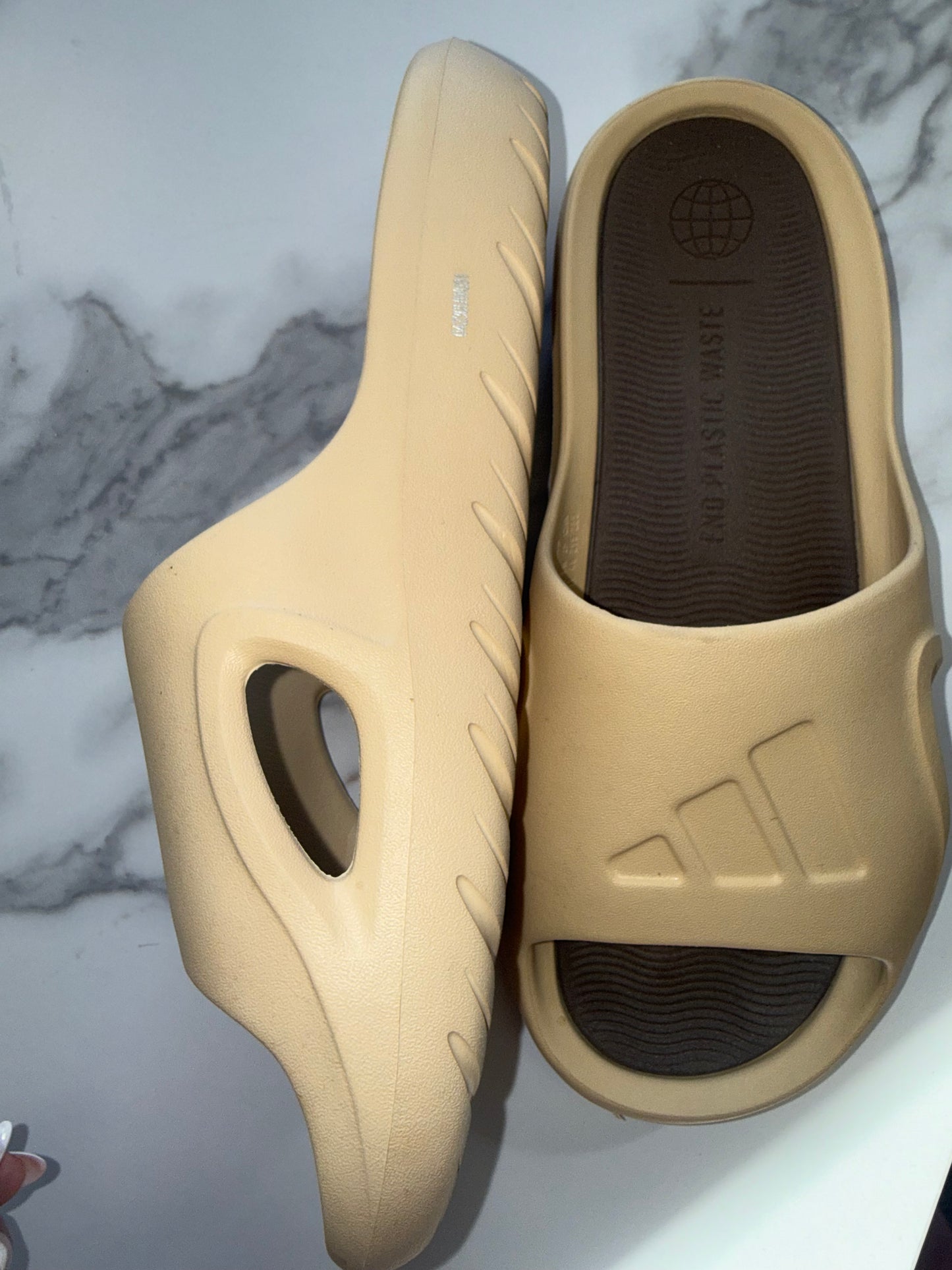 adidas (11) Tan Adicane Slides
