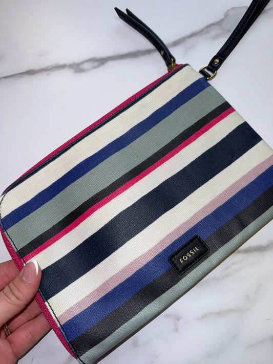 Fossil Striped Wallet Wristlet in Multicolor
