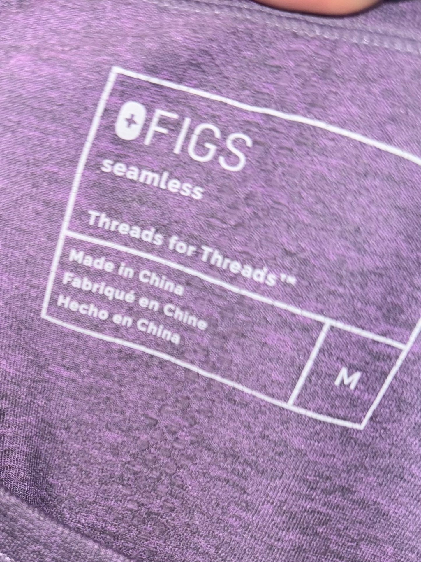 Figs (Medium) Purple Smooth Soft Seamless Long Sleeve