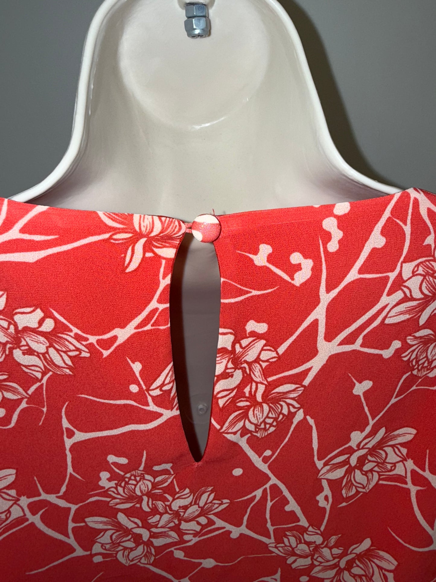 Flying Tomato (Small) Brand New Red//Cream Floral Long Sleeve Ruffle Dress