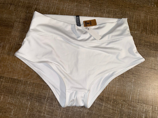NWT PINK Victoria's Secret (XL) Brand New White High Waist Shortie Swim Bottoms