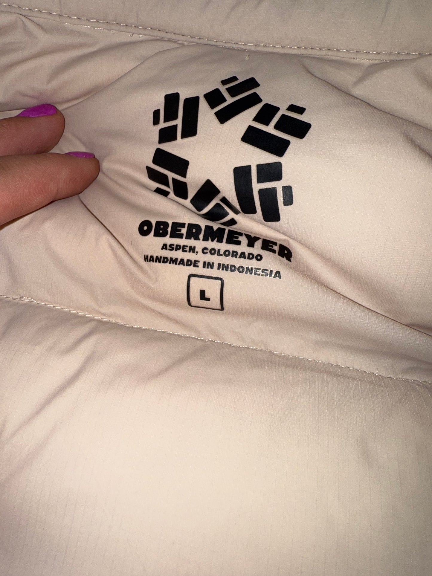 NWT Obermeyer (Large) Brand New Cream Button/Zip Coat