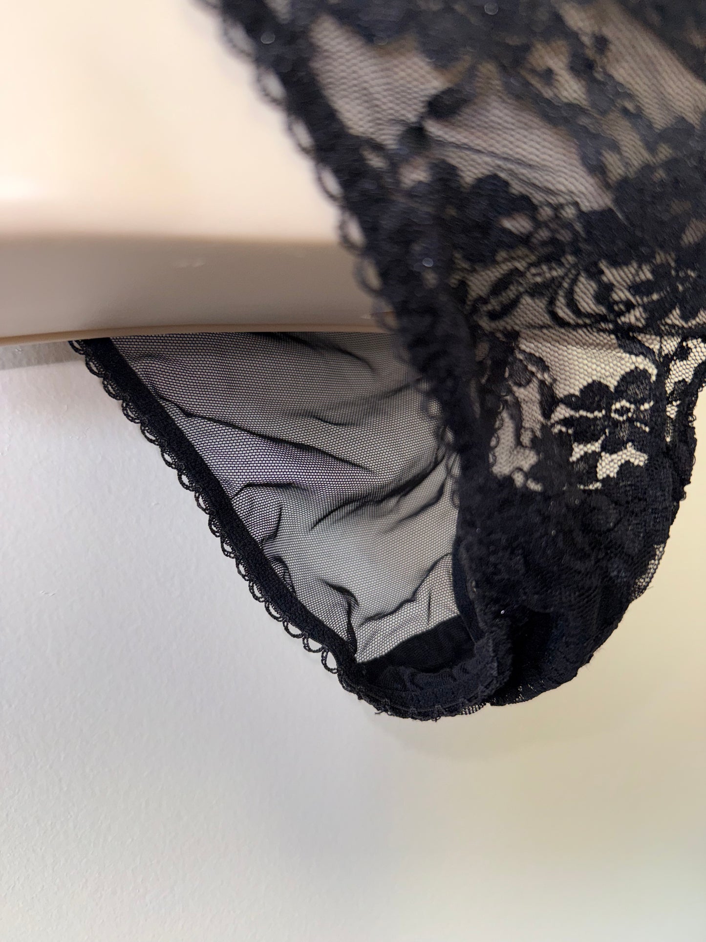 Victoria's Secret (Small) Black Lace Sheer Lingerie Bodysuit