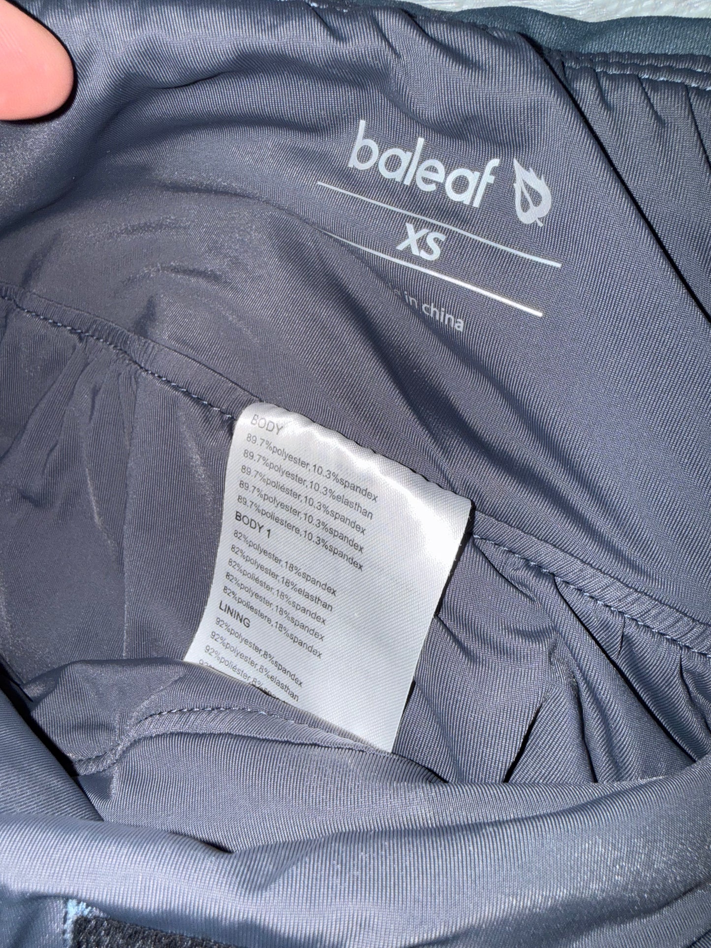 Baleaf (XS) Navy Blue Sporty High Rise Running Shorts
