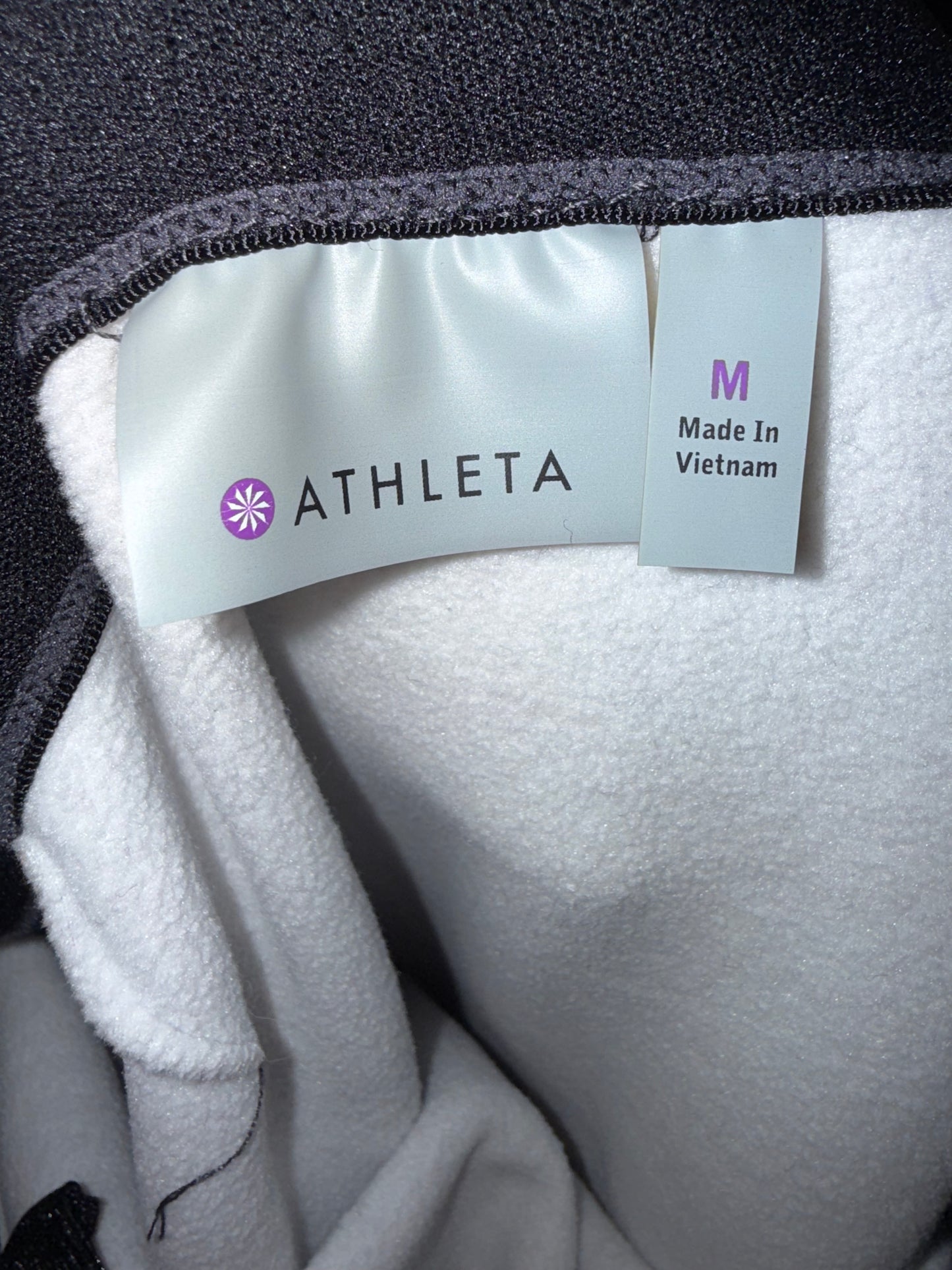 Athleta (Medium) Black & Grey Pattern Midi Skirt