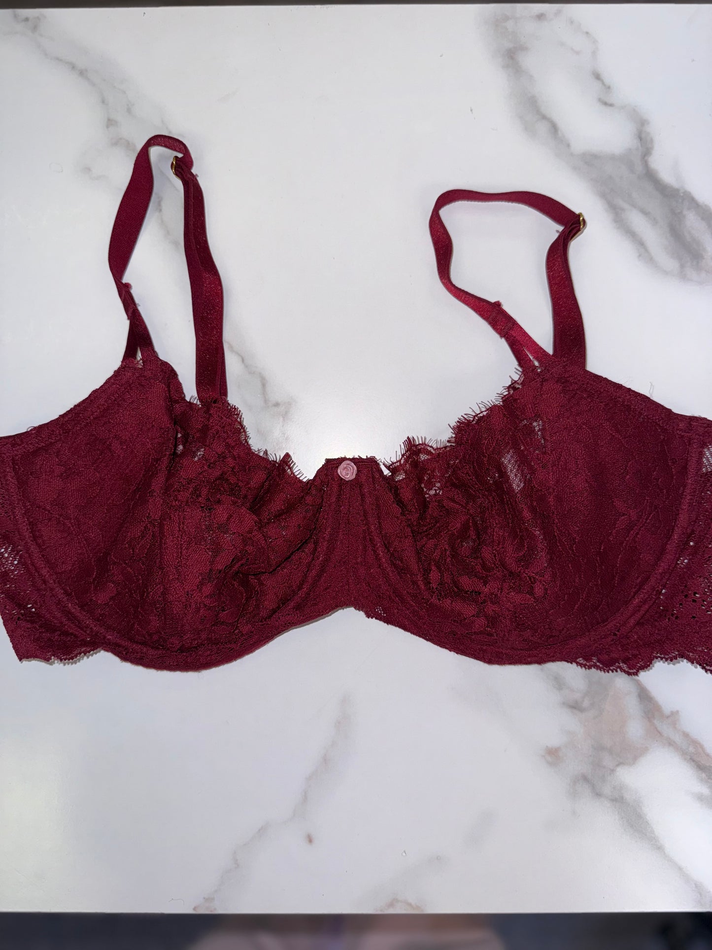 Victoria's Secret Burgundy Lace Bra