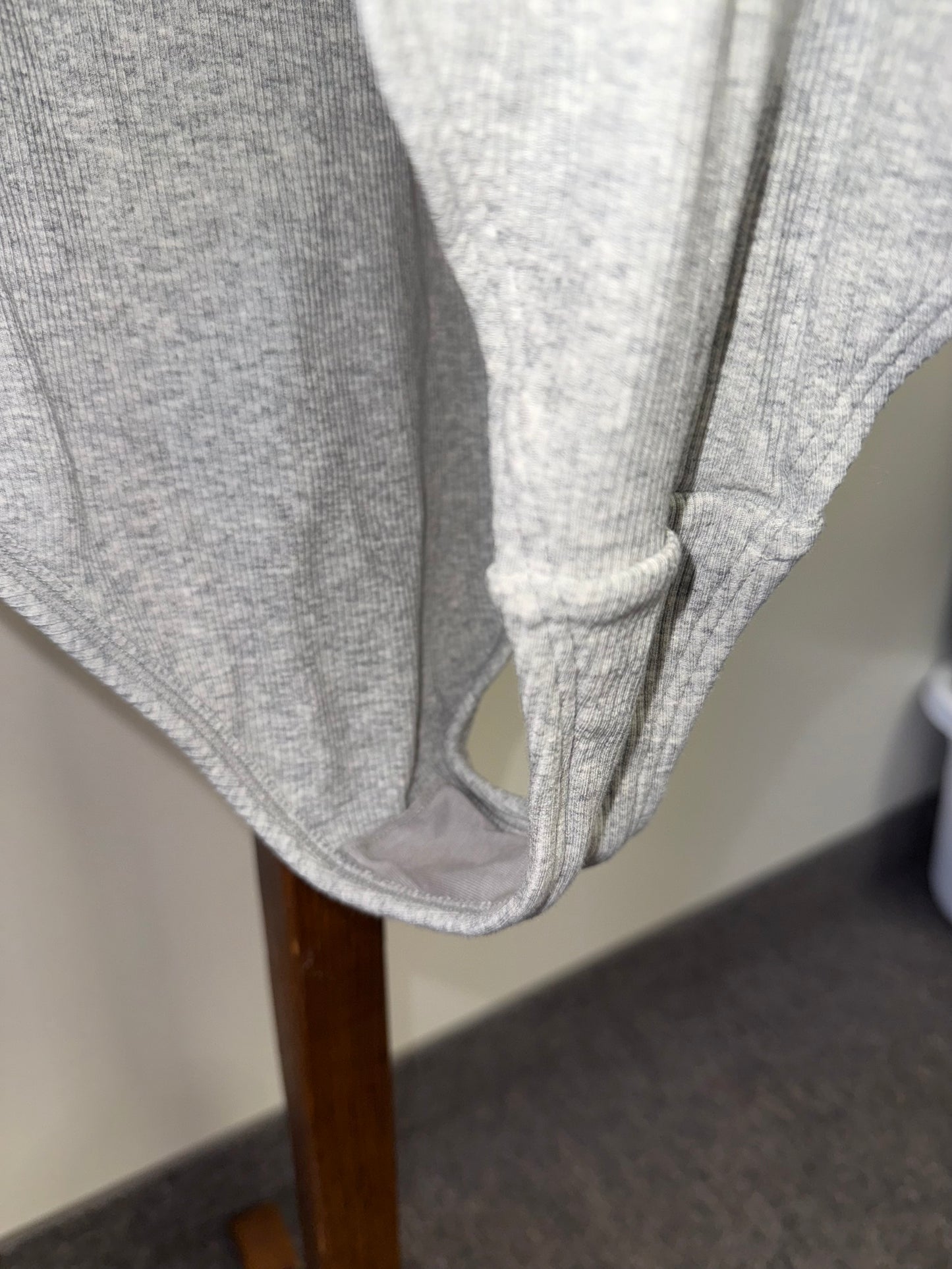 NWT Cacique (22/24) Brand New Grey Lightly Ribbed Sleepwear Bodysuit