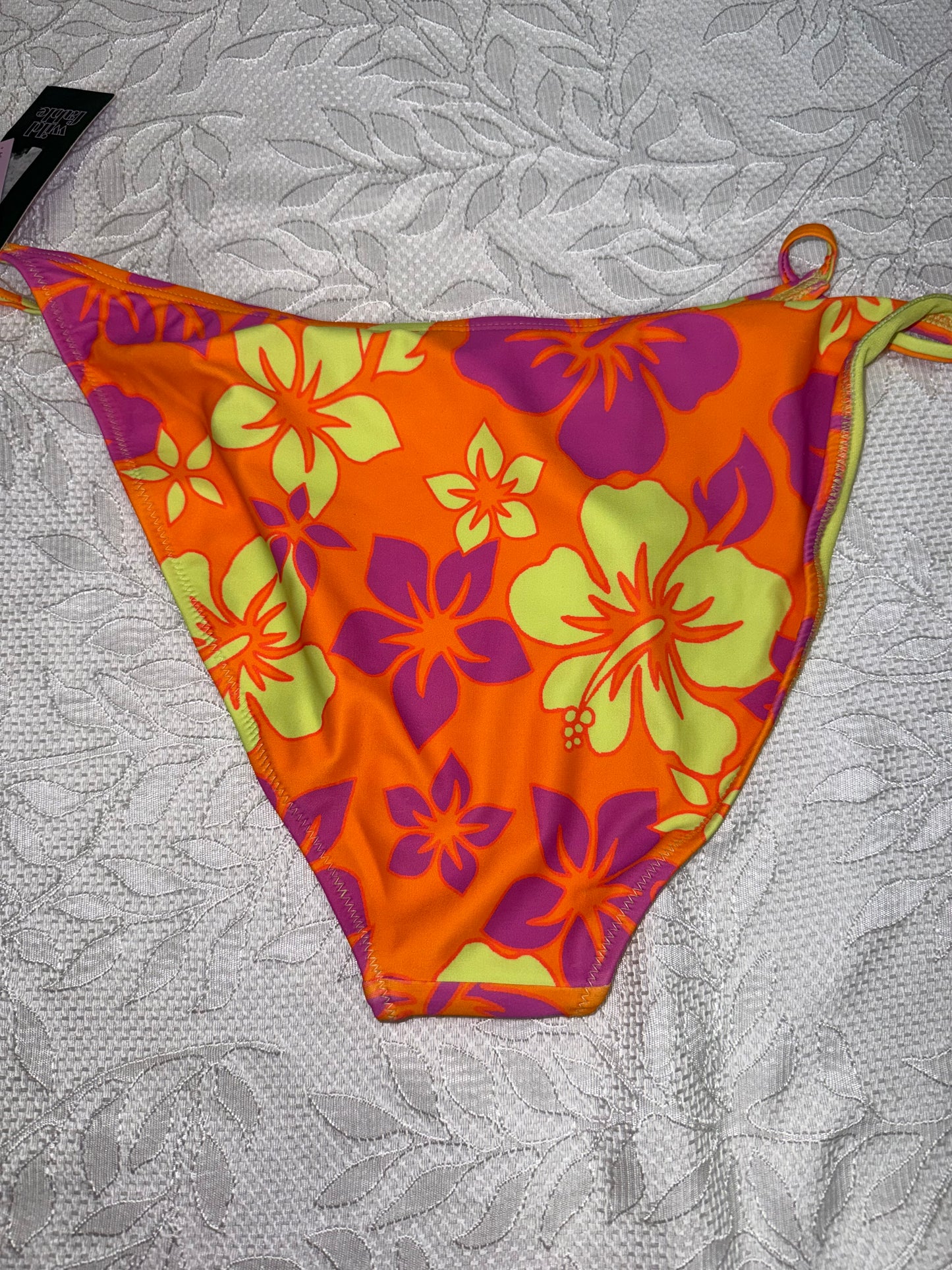 NWT Wild Fable (Large) Brand New Neon Floral Cheeky Swim Bikini Bottoms