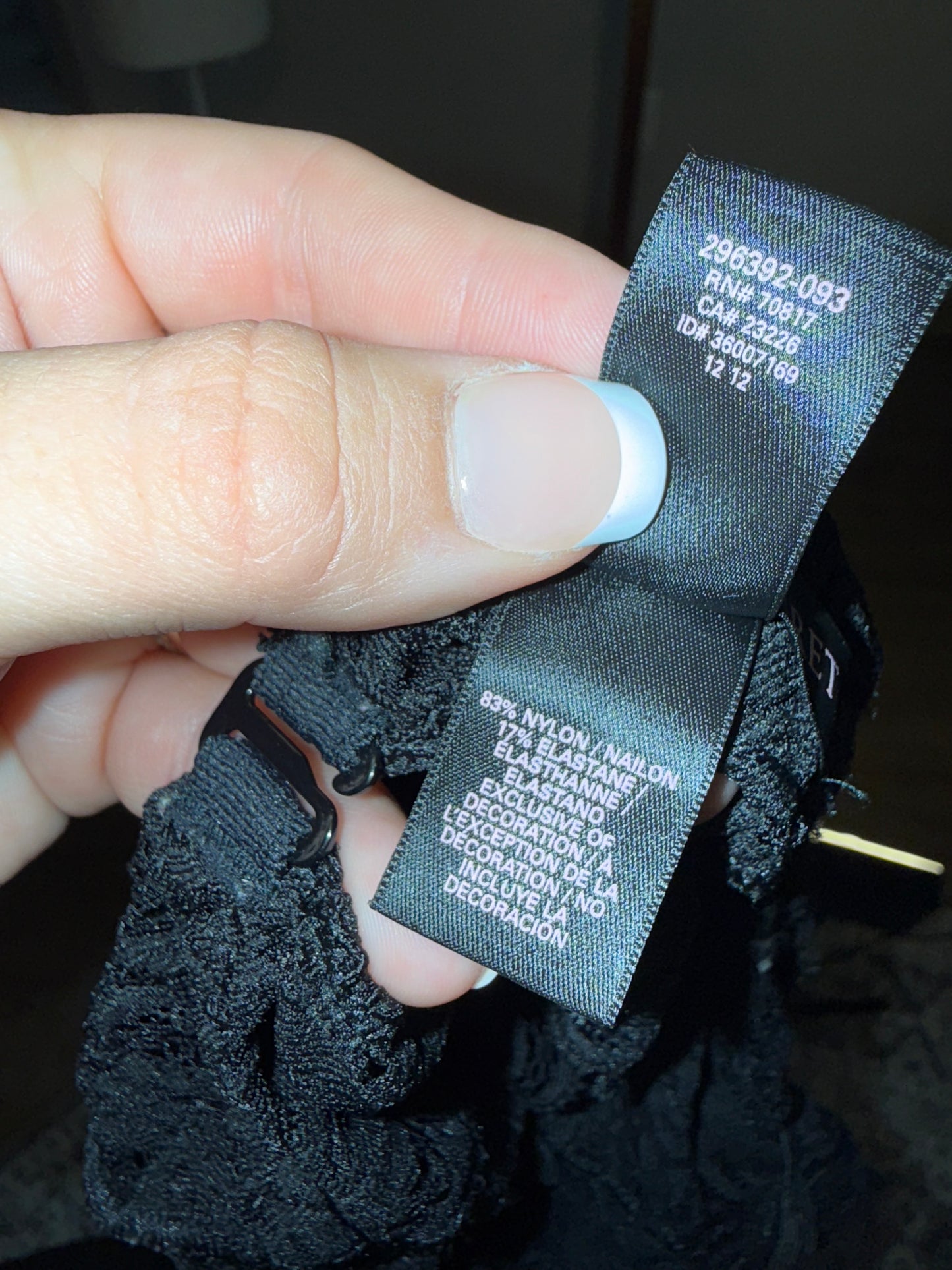 Victoria's Secret (Medium) Black Lace One Piece Bodysuit Lingerie