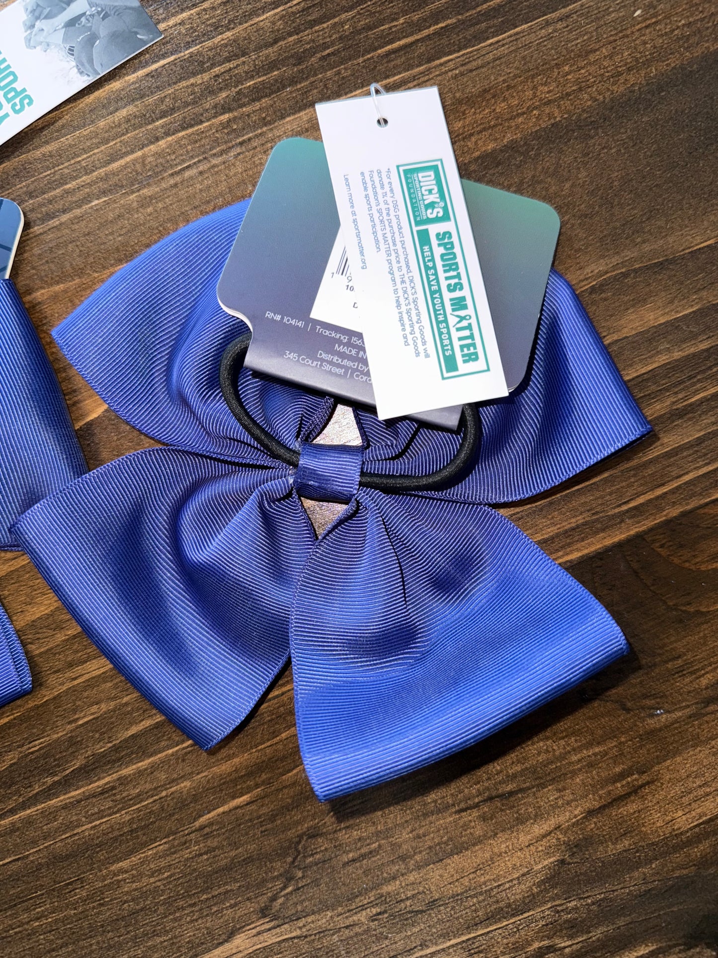 NWT DSG (OS) Brand New Blue Softball Bows (set of 2)
