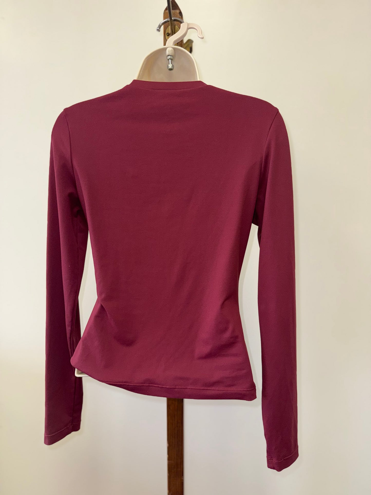Trendy Queen (Medium) Burgundy Form Fitting Long Sleeve Top