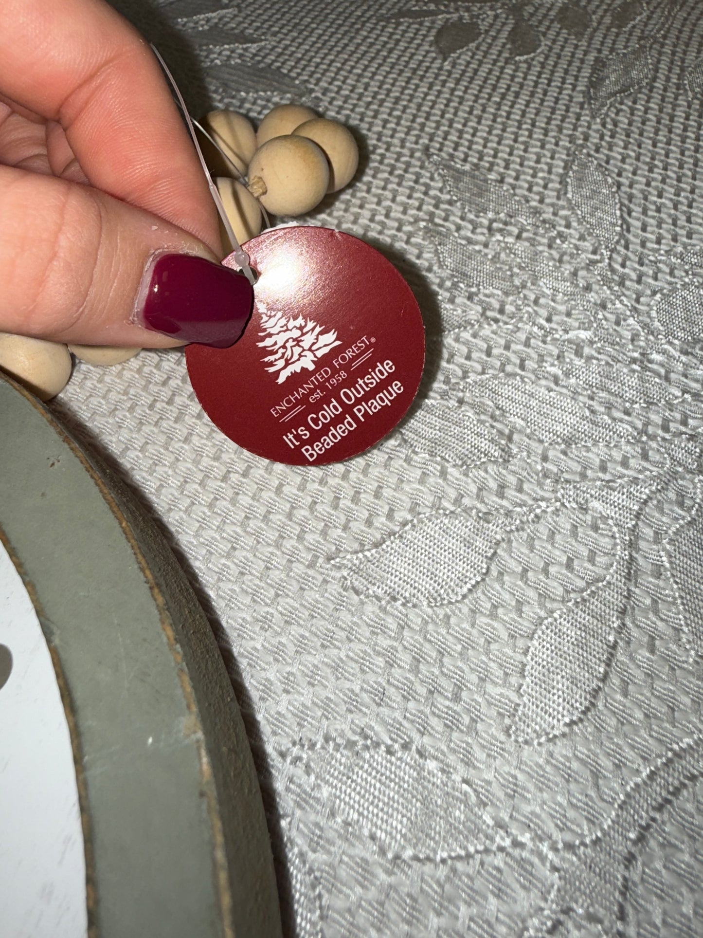 Enchanted Forest Brand New Grey//White 'Baby It's Cold Outside' Wooden Sign